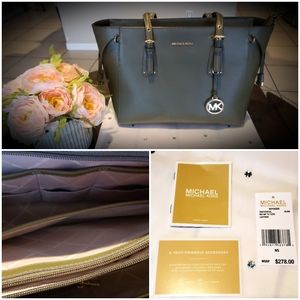 Michael Kors Olive Leather Tote Bag